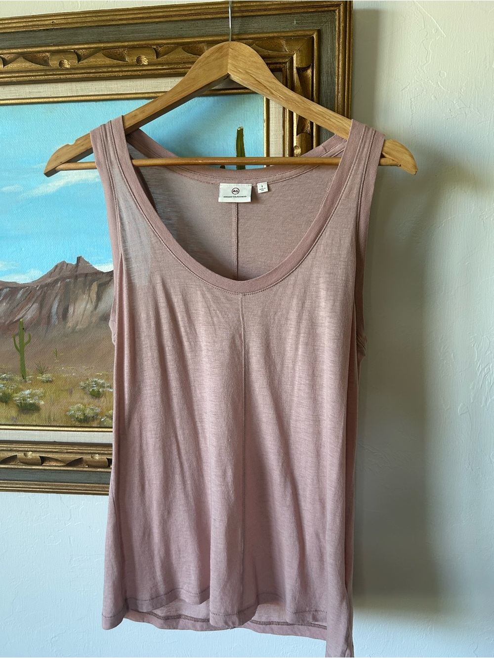 Ag Adriano Goldschmied Mauve Sleeveless Tank Top